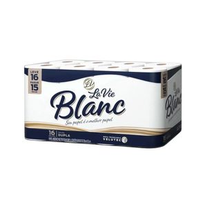 Papel Higiênico Folha Dupla Neutro LE BLANC Excellence 30m Pacote Leve 16 Pague 15 Unidades