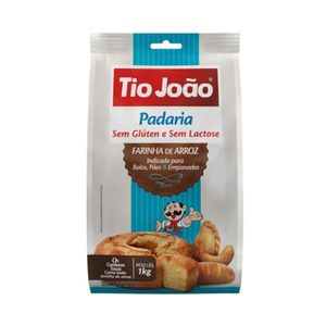 Farinha de Arroz TIO JOÃO Sem Glúten Pacote 1kg