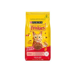 Ração  para Gatos Adultos Purina Friskies Delícias da Fazenda Sabor Frango Embalagem 3kg