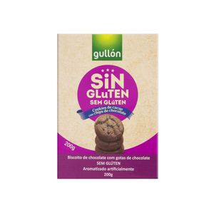 Biscoito Espanhol Gullón Sem Glúten Cookies Gotas de Chocolate Caixa 200g