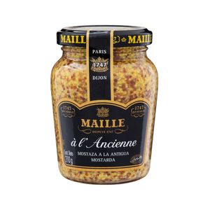 Mostarda em Grãos MAILLE Vinho Branco Vidro 210g