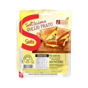 Queijo Prato Soltíssimo SADIA Fatiado Pacote à Vácuo 300g