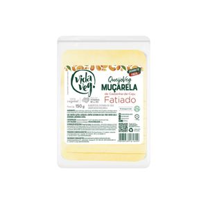 Queijo Vegano Mussarela com Castanha de Caju VIDA VEG Fatiado Embalagem 150g