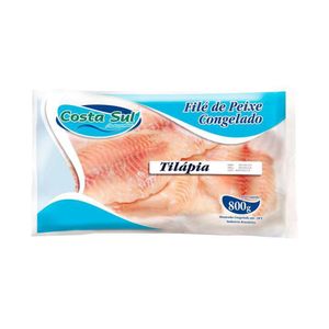 Filé de Peixe Tilápia Costa do Sul Sem Pele Embalagem 800g