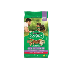 Ração para Cães Filhote Dog Chow Sabor Carne, Frango e Arroz Embalagem 1kg