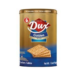 Biscoito Cream Cracker DUX Golden Flavored lata 400g