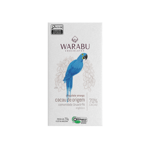 Chocolate Orgânico Warabu Uruara 70% Cacau Tablete 70g