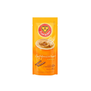 Cappuccino 3 Corações Sabor Canela Sachê 20g