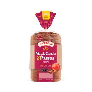 Pão de forma Integral WICKBOLD Grão sabor Maçã Canela & Passas Pacote 500g