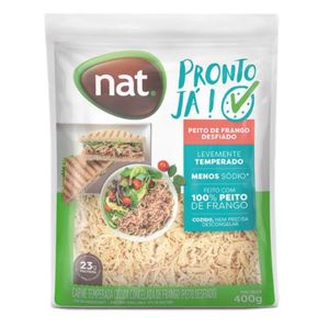 Peito de Frango NAT Desfiado Congelado Pacote 400g