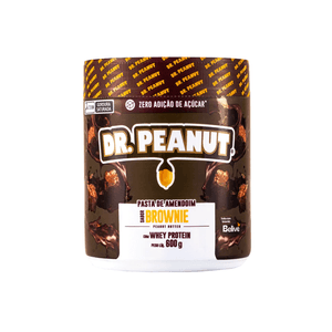 Pasta de Amendoim Zero Açúcar Dr. Peanut Sabor Chocolate Pote 600g