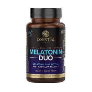 Suplemento Alimentar Melatonin Duo Essential Nutrition Sabor Menta Contém 120 Cápsulas