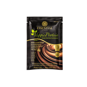 Suplemento Alimentar em Pó Essential Nutrition Veggie Protein Sabor Cacao Sachê 35g
