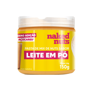 Pasta de Mix  Nuts Naked Zero Açúcar sabor Leite em Pó Pote 150g