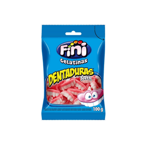 Balas de Gelatina Fini Dentaduras Embalagem 100g