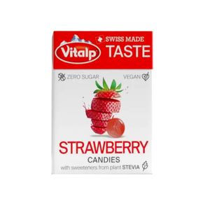 Balas de Morango Vitalp Zero Açúcar Caixinha 25g
