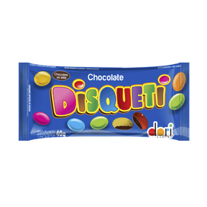 Disqueti de chocolate ao Leite Dori Embalagem 40g