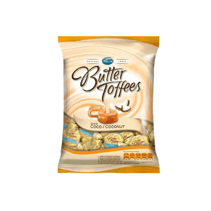 Balas de Coco Arcor Butter Toffees Embalagem 100g