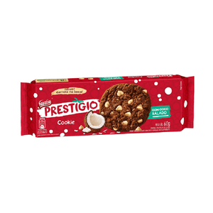 Biscoito Cookies Nestlé Prestigio com Coco Ralado Embalagem 60g