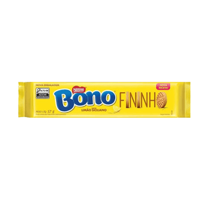 BIscoito Recheado Fininho Bono Sabor Limão Siciliano Embalagem 57g