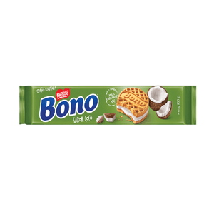 Biscoito Recheado Bono Sabor Coco Embalagem 90g