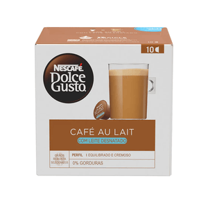 Café ao Leite em Cápsula Nescafé Dolce Gusto Desnatado Contém 10 Unidades