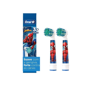 Escova Dental Elétrica Kids Oral-B Spiderman Contém 2 Unidades