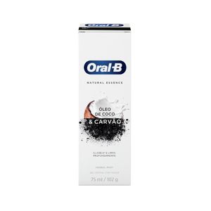 Creme Dental ORAL-B Natural Essence Óleo de Coco e Carvão 102g