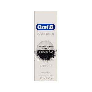 Creme Dental ORAL-B Natural Essence Bicarbonato de Sódio e Carvão 90g