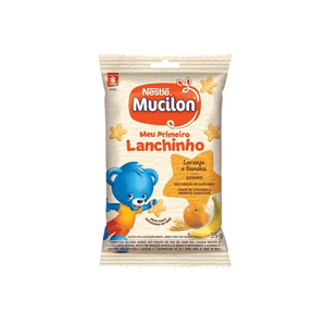 Biscoito Mucilon Meu Primeiro Lanchinho Nestlé Sabor Laranja com Banana Embalagem 35g