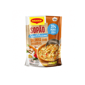 Sopão Maggi Menos Sódio Sabor Galinha com Legumes Embalagem 150g