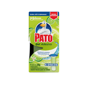 Gel Adesivo Sanitário Pato Citrus 6 Discos de Gel Caixa 38g