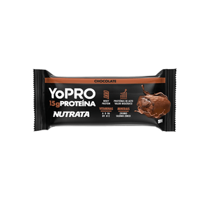 Barra de Proteína Nutrata Yopro Sabor Chocolate Embalagem 55g