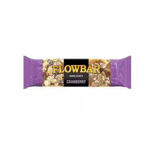 Barra de Cereais Sem Glúten Flowbar com Cranberry Embalagem 30g