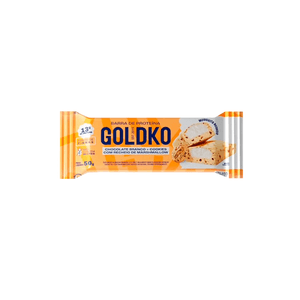 Barra de Proteína Goldko Sabor Chocolate Branco com Cookies Embalagem 50g