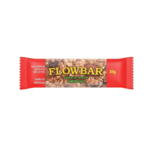 Barra de Cereais Sem Glúten Flowbar com Amêndoas Embalagem 30g