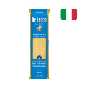 Macarrão Italiano De Cecco Spaghettini N11 Embalagem 500g