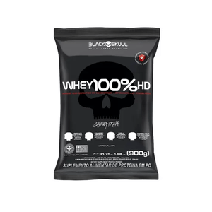 Suplemento Alimentar Black Skull Whey 100% HD Sabor Cookies Embalagem 900g