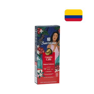 Cápsulas de Café Colombiano Juan Valdez Mujeres Cafeteras Suave Contém 8 Cápsulas Caixa 44,8g