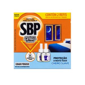 Repelente Elétrico Líquido SBP Grátis 50% de Desconto na 2Un Caixa 35ml