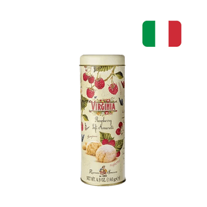 Biscoito Italiano Amaretti Virginia Sabor Framboesa Lata 140g