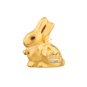 Coelho de Chocolate Branco Lindt Gold Bunny Embalagem 100g