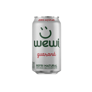 Refrigerante Natural Wewi Zero Açúcar Sabor Guaraná Lata 350ml