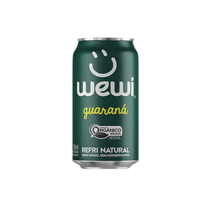 Refrigerante Orgânica Natural Wewi Sabor Guaraná Lata 350g