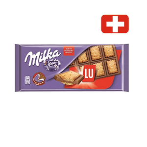 Chocolate Suíço em Barra Milka LU Embalagem 87g