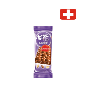 Chocolate Suíço em Barra Milka Leger Almendras Embalagem 50g
