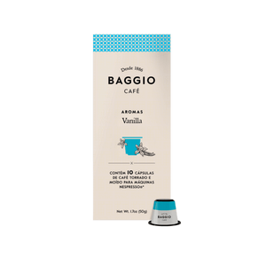 Café em Cápsula Baggio Aromas Vanilla Contém 10 Cápsulas Caixa 50g