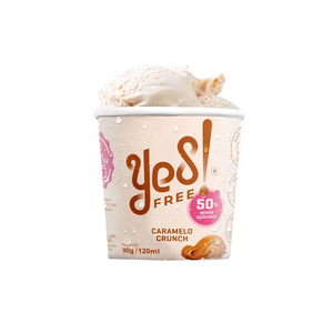 Sorvete Cremoso Yes Free Sabor Doce de Leite com Caramelo Pote 470ml