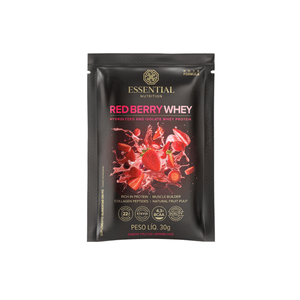 Suplemento Alimentar Essential Nutrition Whey Protein Red Berry Embalagem 30g