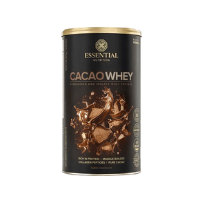 Suplemento Alimentar Essencial Nutrition Cacao Whey Sabor Chocolate Lata 420g
